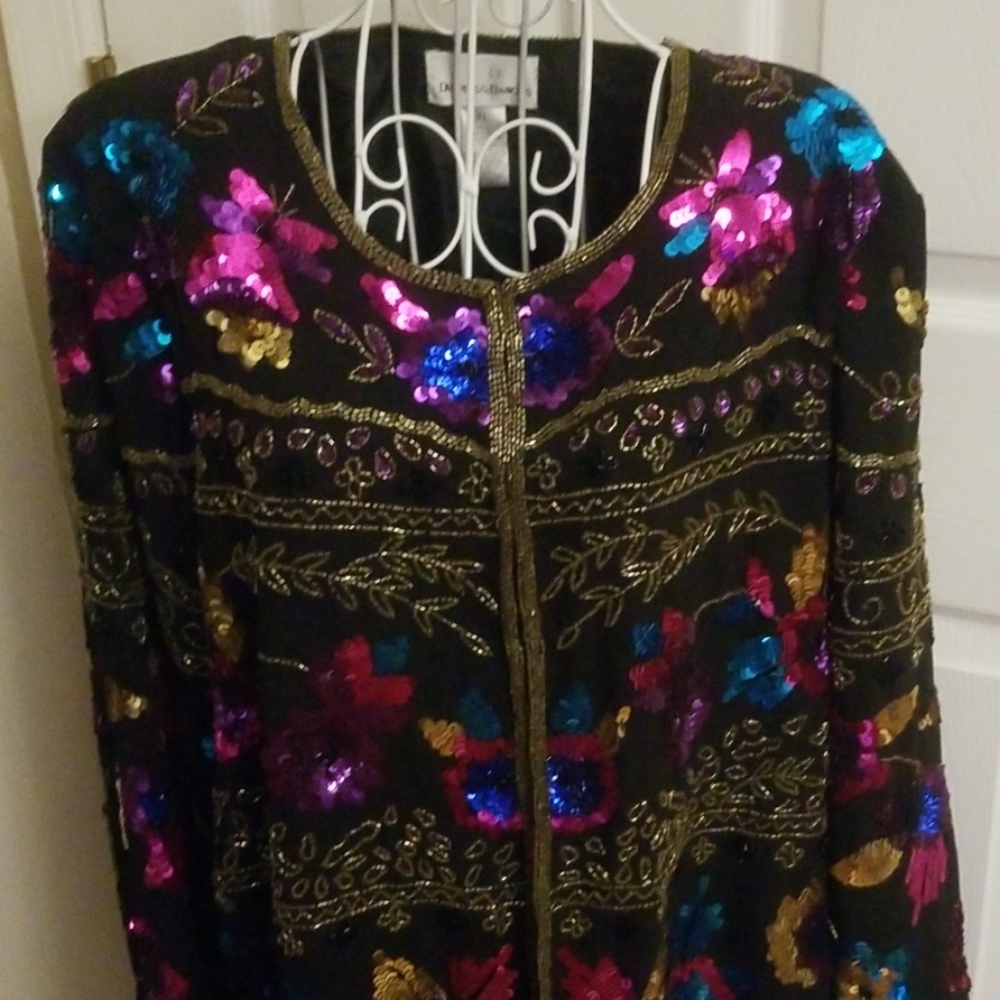 Gorgeous Draper's & Damon's silk sequined jacket - Picture 2 of 7